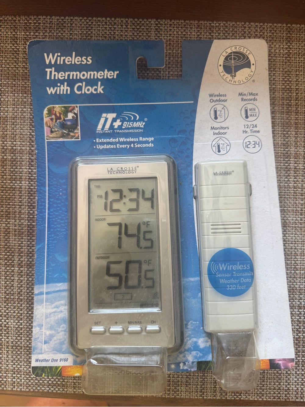 La Crosse Technology Wireless Indoor/Outdoor Thermometer & Clock